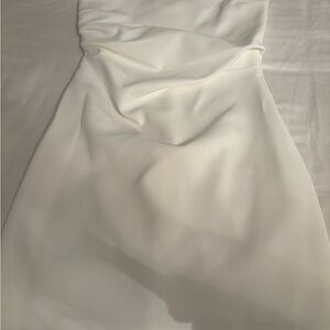Zara White Strapless Sheath Dress for Brides